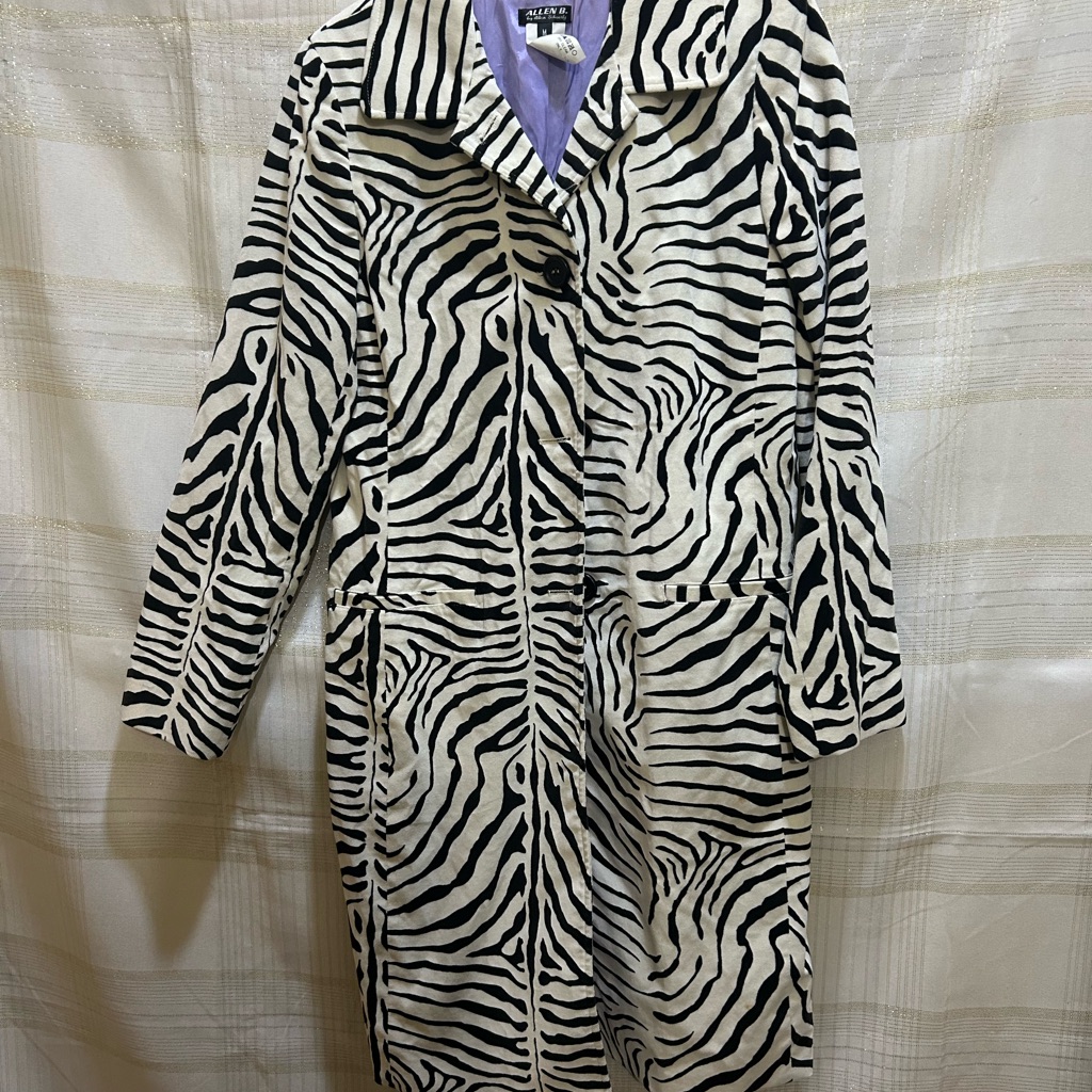 Allen B By Allen Schwartz Zebra Print Coat Allen B By Allen Schwartz Zebra Print Coat